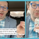TikTok user @dadchats shares how he uses Alexa to help get his kids to eat dinner.