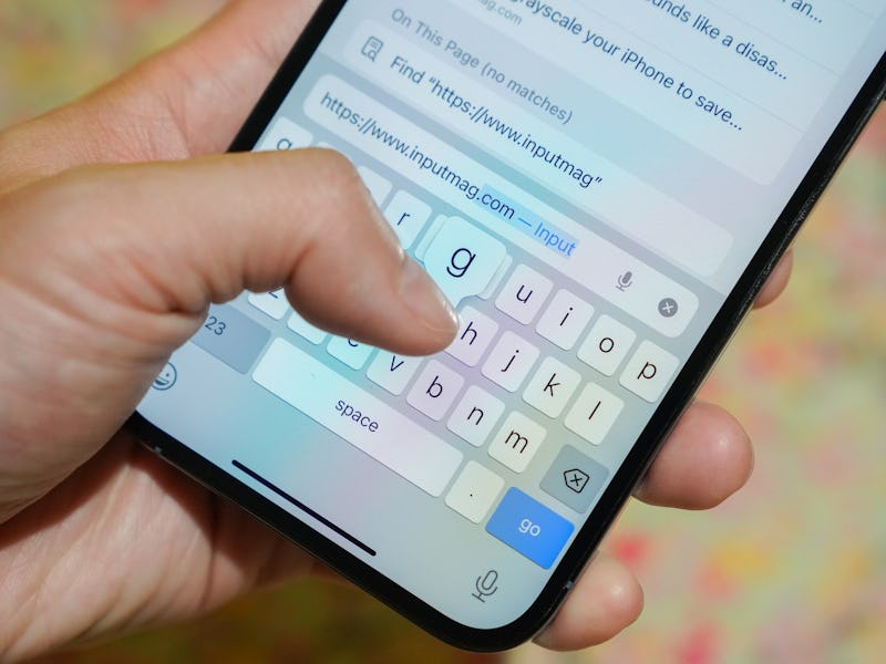 iOS keyboard on an iPhone