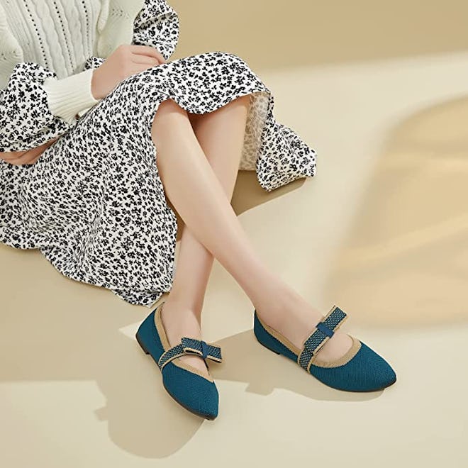 FINIWOR Mesh Ballet Flats