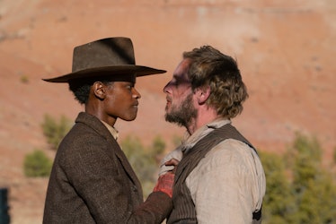 Letitia Wright as Mo and Jamie Bell as Tommy Walsh in Surrounded