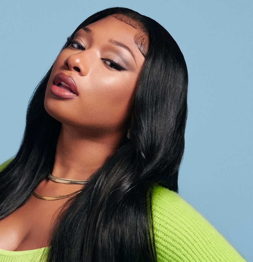 Megan Thee Stallion with natural makeup.