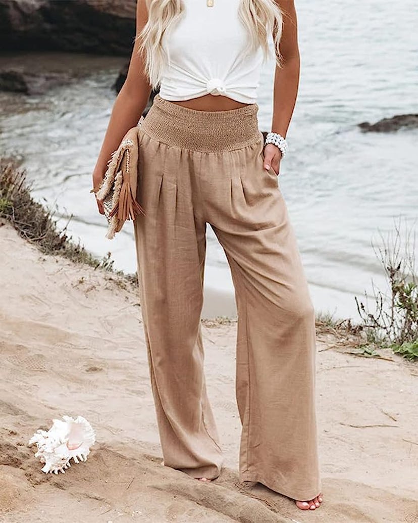 Vansha Linen Palazzo Pants