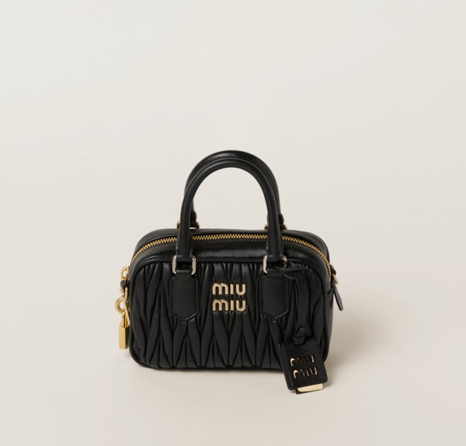 Matelassé Nappa Leather Top-Handle Bag