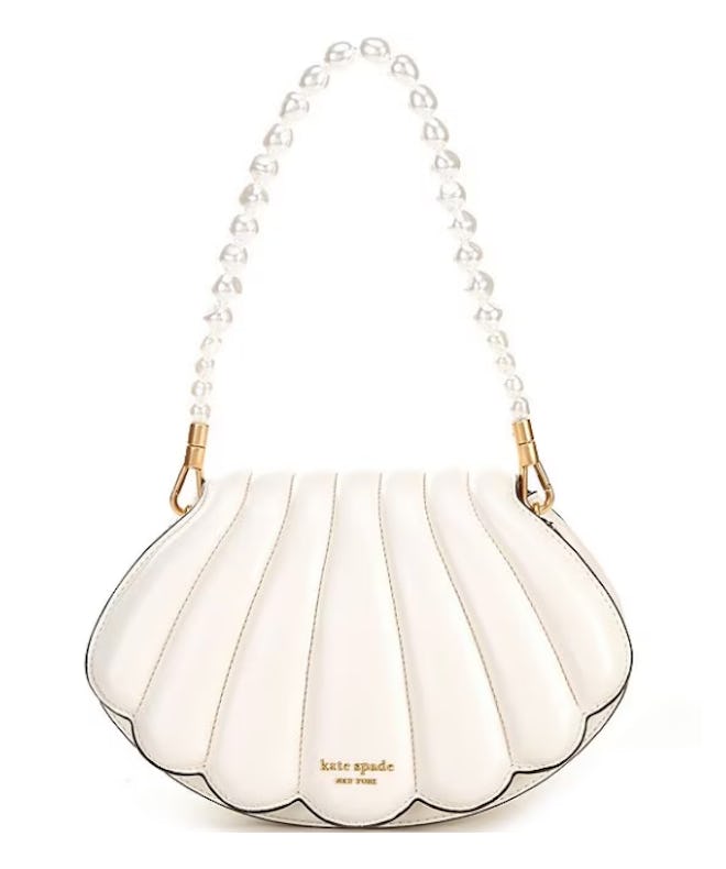 3D Pearl Shell Leather Crossbody Bag