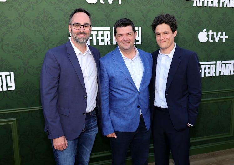 LOS ANGELES, CALIFORNIA - JUNE 28: (L-R) Anthony King, Chris Miller and Phil Lord attend the red car...