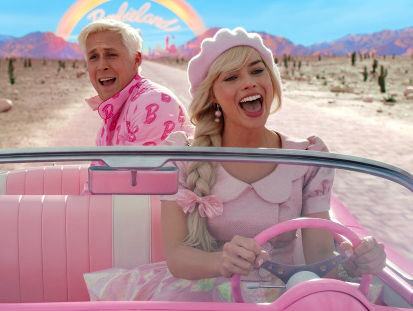 Margot Robbie and Ryan Gosling in Barbie Movie.