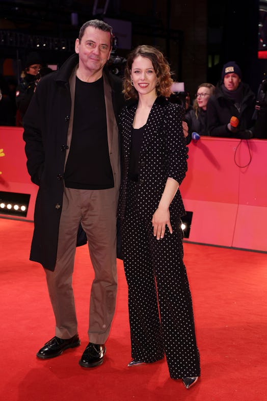 Christian Petzold and Paula Beer arrive for the closing ceremony of the 73rd Berlinale International...
