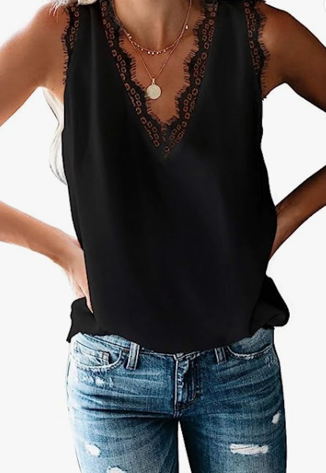 BLENCOT Lace Trim Tank Top 