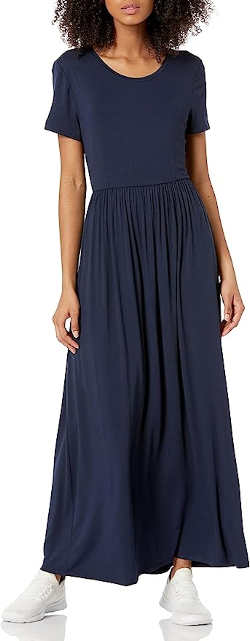 Amazon Essentials Short Sleeve Waisted Maxi Dress