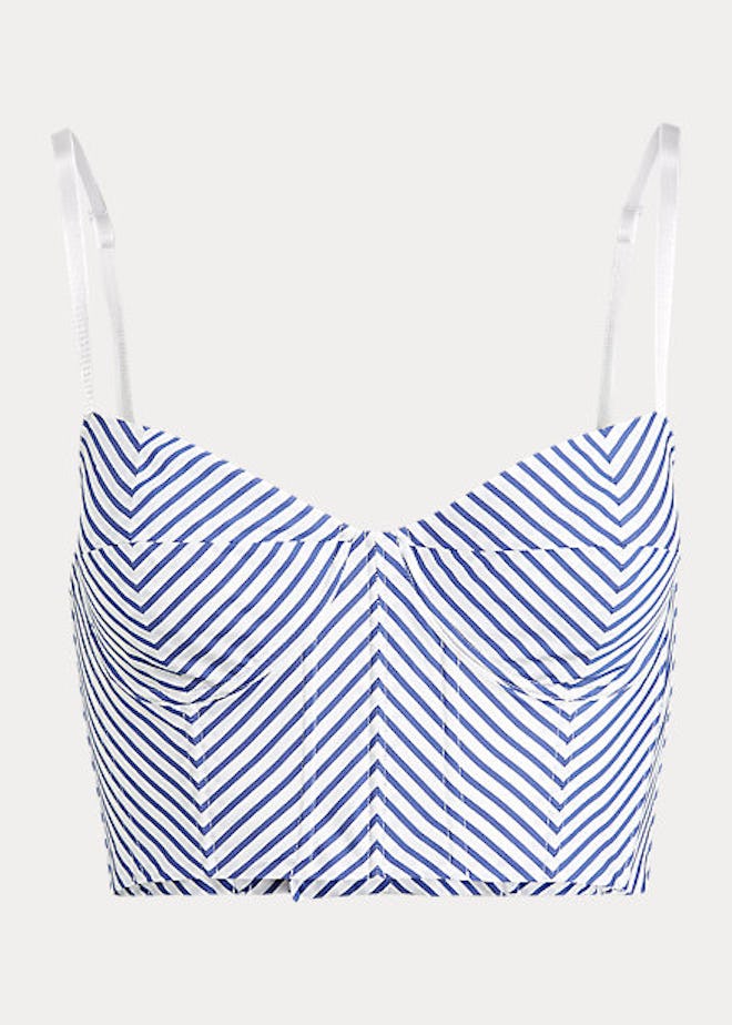 Striped Cotton Cropped Top