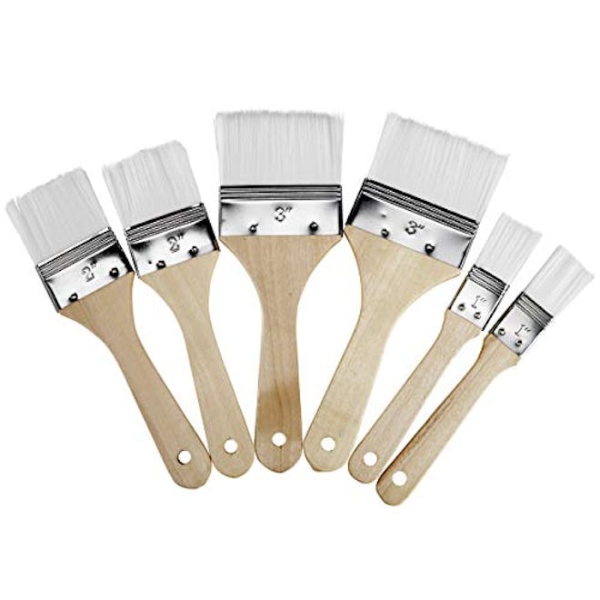 Artlicious 6 Multi Purpose White Nylon Paint Brush Set