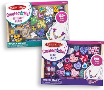 Melissa & Doug Sweet Hearts and Butterfly Friends Bead Set of 2