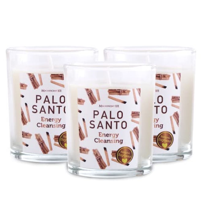 Magnificent 101 Palo Santo Energy-Cleansing Candles (3-Pack)