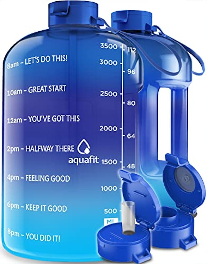 AQUAFIT 1 Gallon Water Bottle With Time Markers