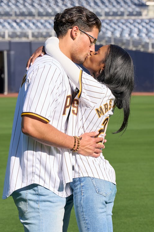 Brayden Bowers and Charity Lawson on 'The Bachelorette.' Photo via ABC