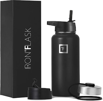 IRON °FLASK Sports Water Bottle With 3 Lids, 32 Oz.