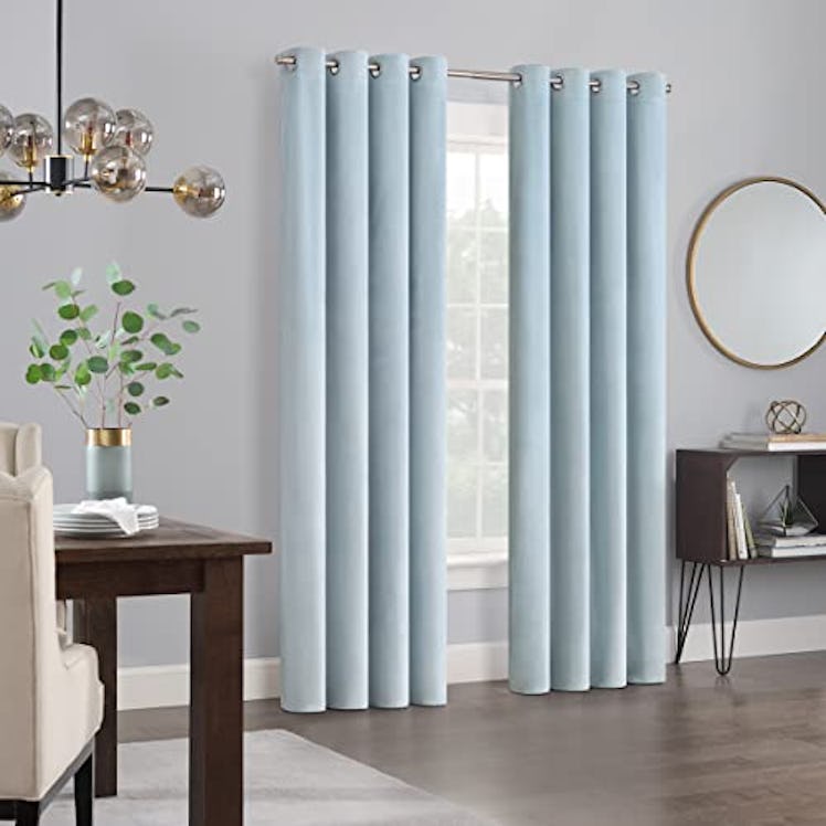 ECLIPSE Velvet Room Darkening Curtains (2 Panels)