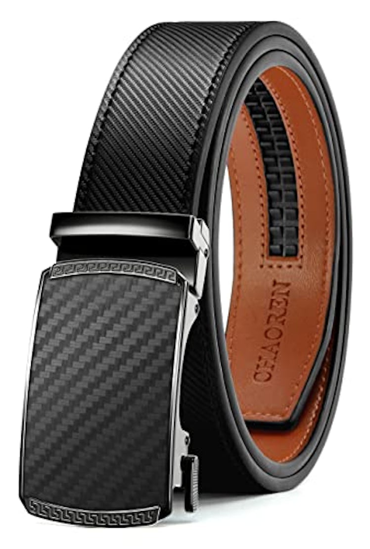 CHAOREN Micro Adjustable Leather Ratchet Belt 