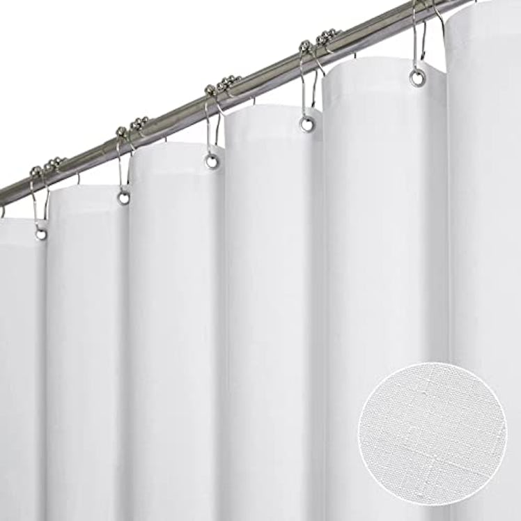 BTTN Long Fabric Shower Curtain