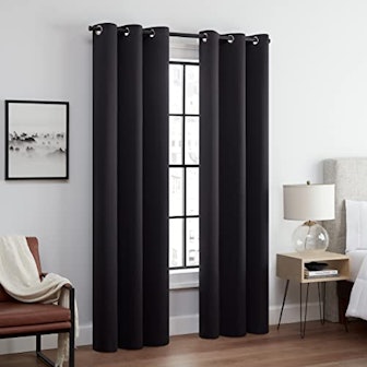 ECLIPSE Andover Solid Tripleweave Thermal Blackout Grommet Curtains