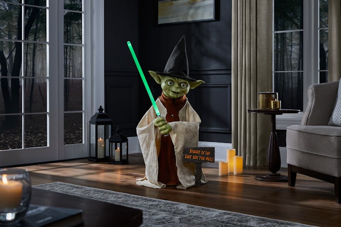 3.5-foot animatronic yoda halloween decoration from home depot