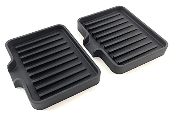 Happitasa Silicone Soap Dish Tray and Sponge Holder (2-Pack) 