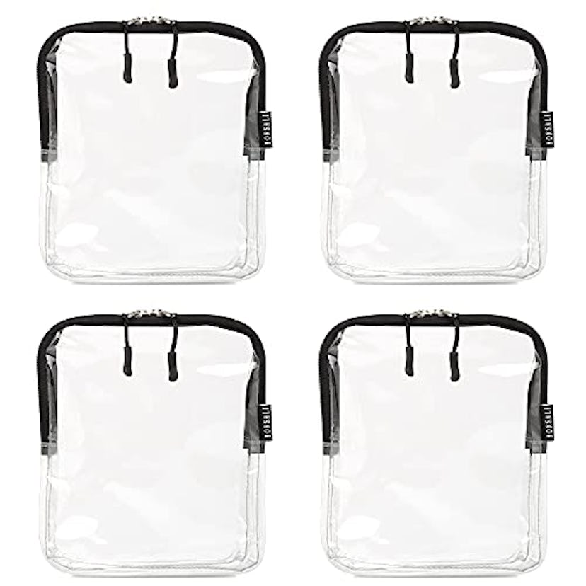 BORSALI Toiletry Travel and Cosmetic Organizer (4-Pack)