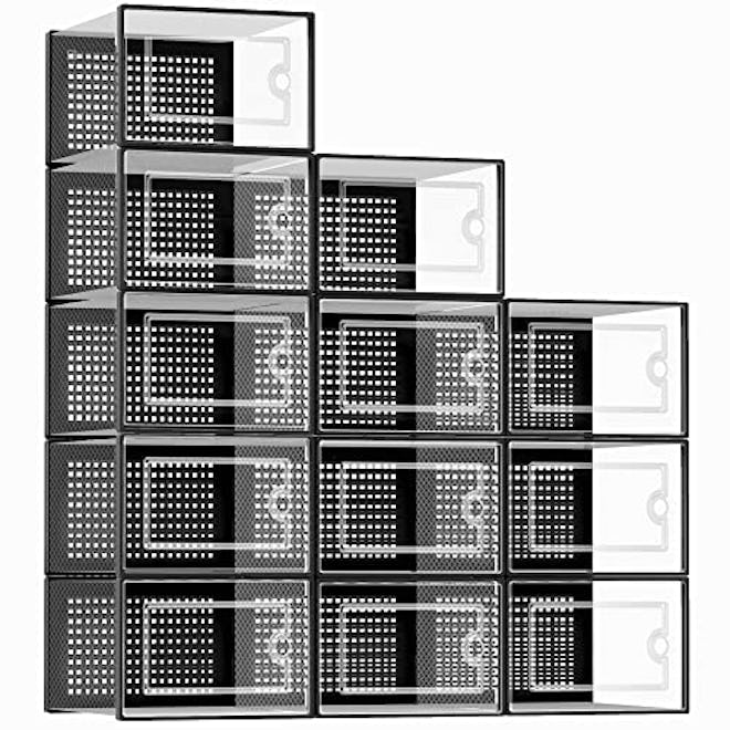 Kuject Shoe Organizer Storage Boxes (12-Pack)