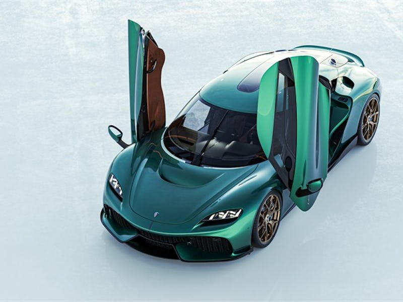 The Koenigsegg Gemara hybrid hypercar.