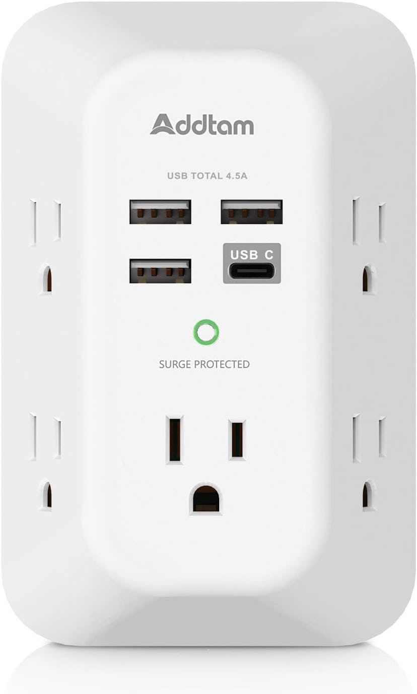 Addtam USB Wall Charger and Surge Protector