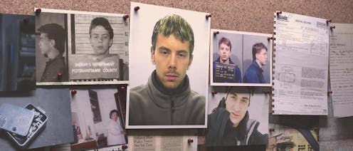 Gerald Blanchard's mug shots in a still from 'The Jewel Thief' via Hulu's press site