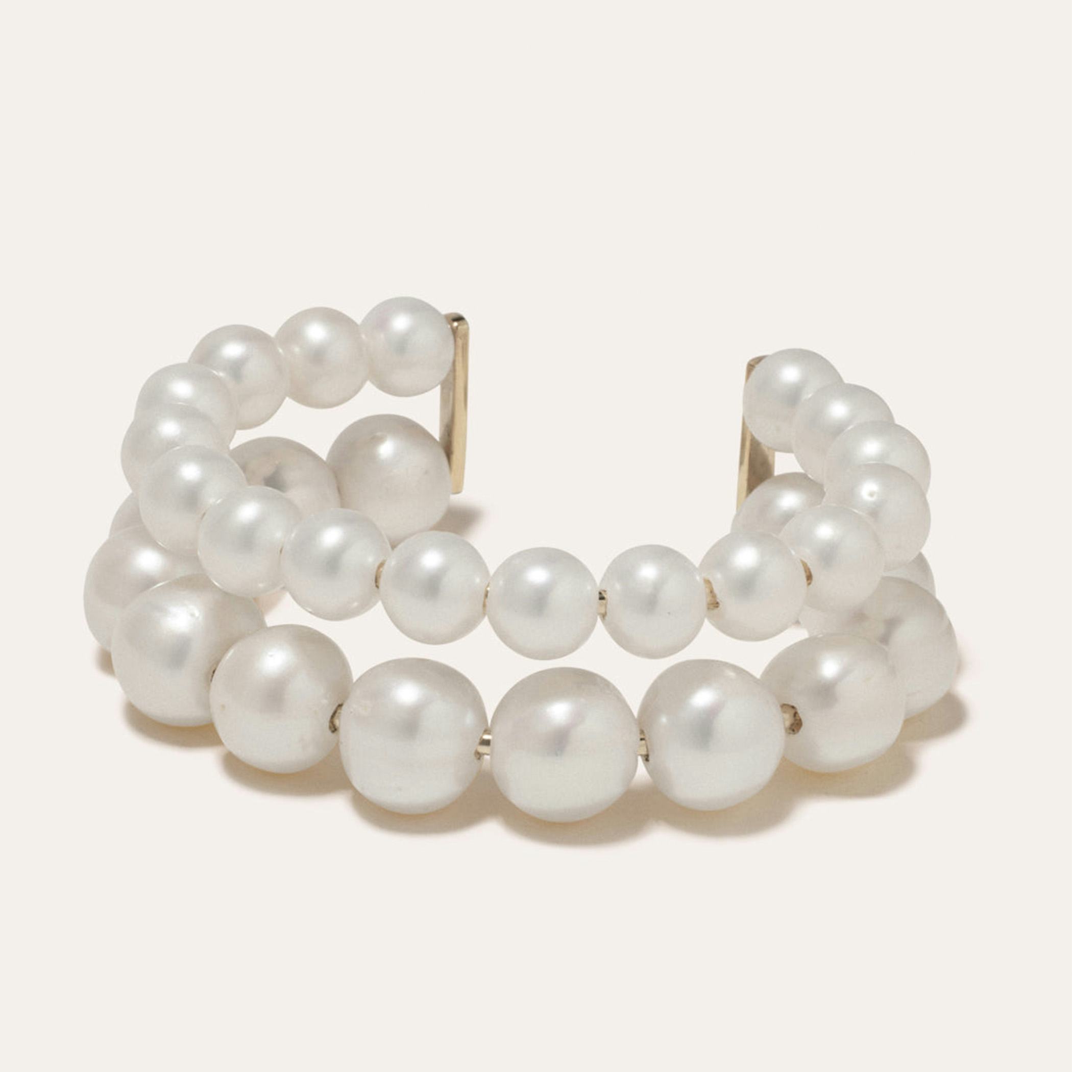 Pearl and Gold Plated Cuff