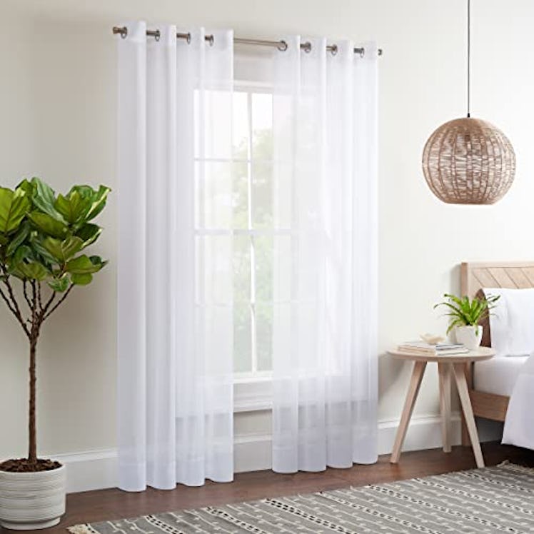 ECLIPSE Kiara Sheer Window Curtains (2-Panels)