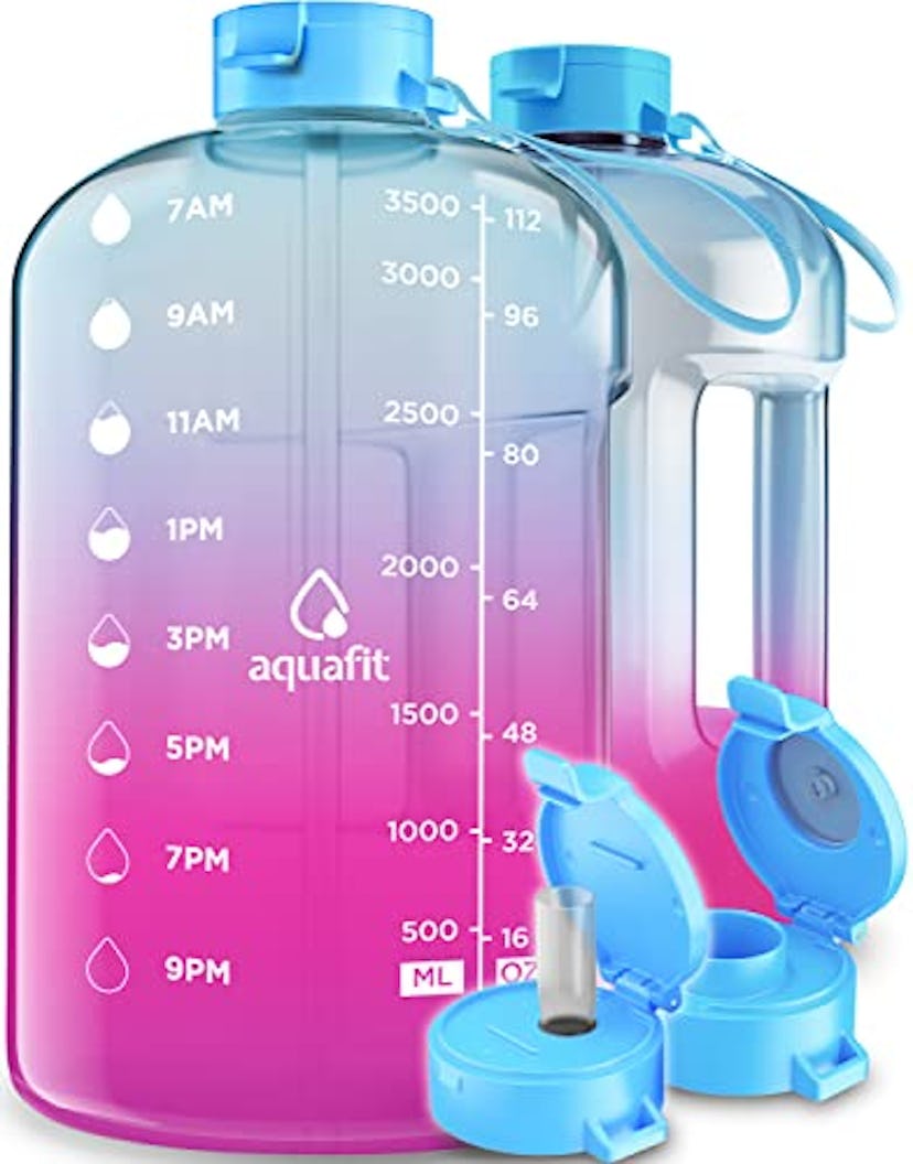 AQUAFIT 1 Gallon Water Bottle With Times To Drink