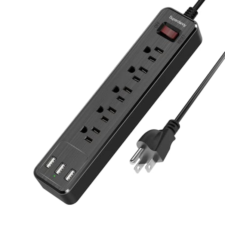 SUPERDANNY 5-Outlet Surge Protector Power Strip