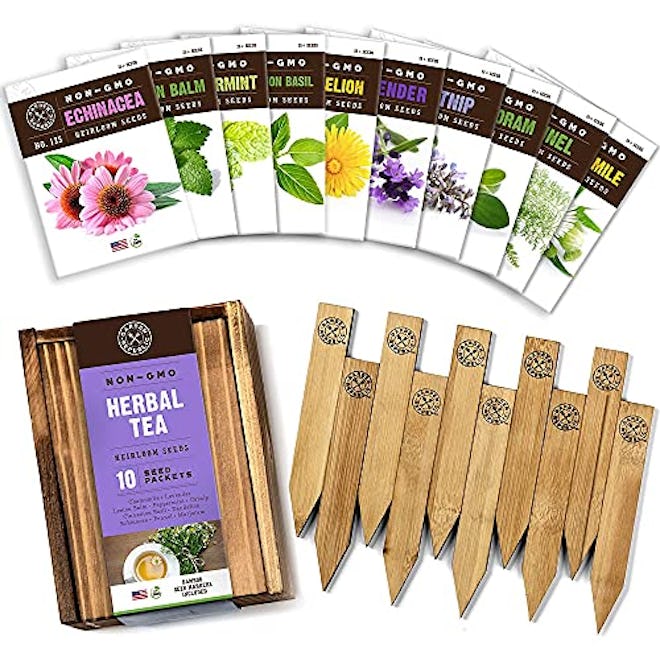 Garden Republic Herbal Tea Heirloom Seeds (10 Packets)