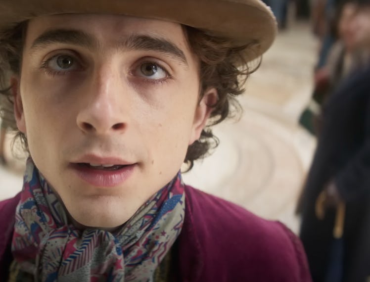 Timothee Chalamet in the Wonka trailer