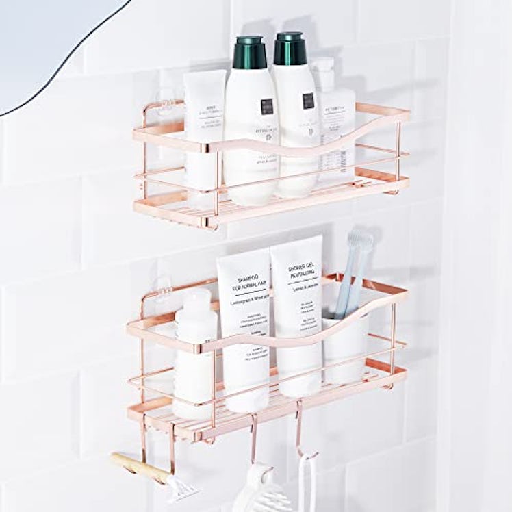 KINCMAX Self-Adhesive Shower Shelves (2-Pack)