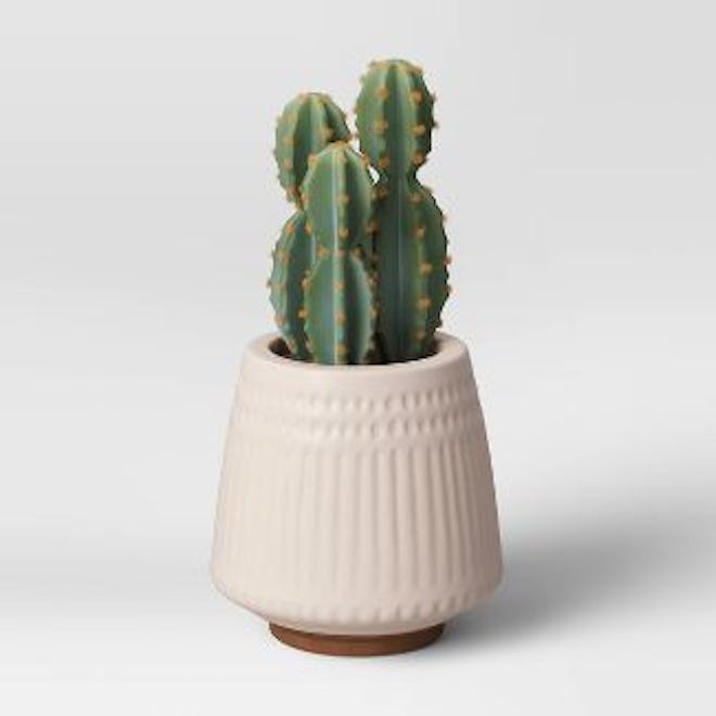 6" Wide Textured Ceramic Planter Pot