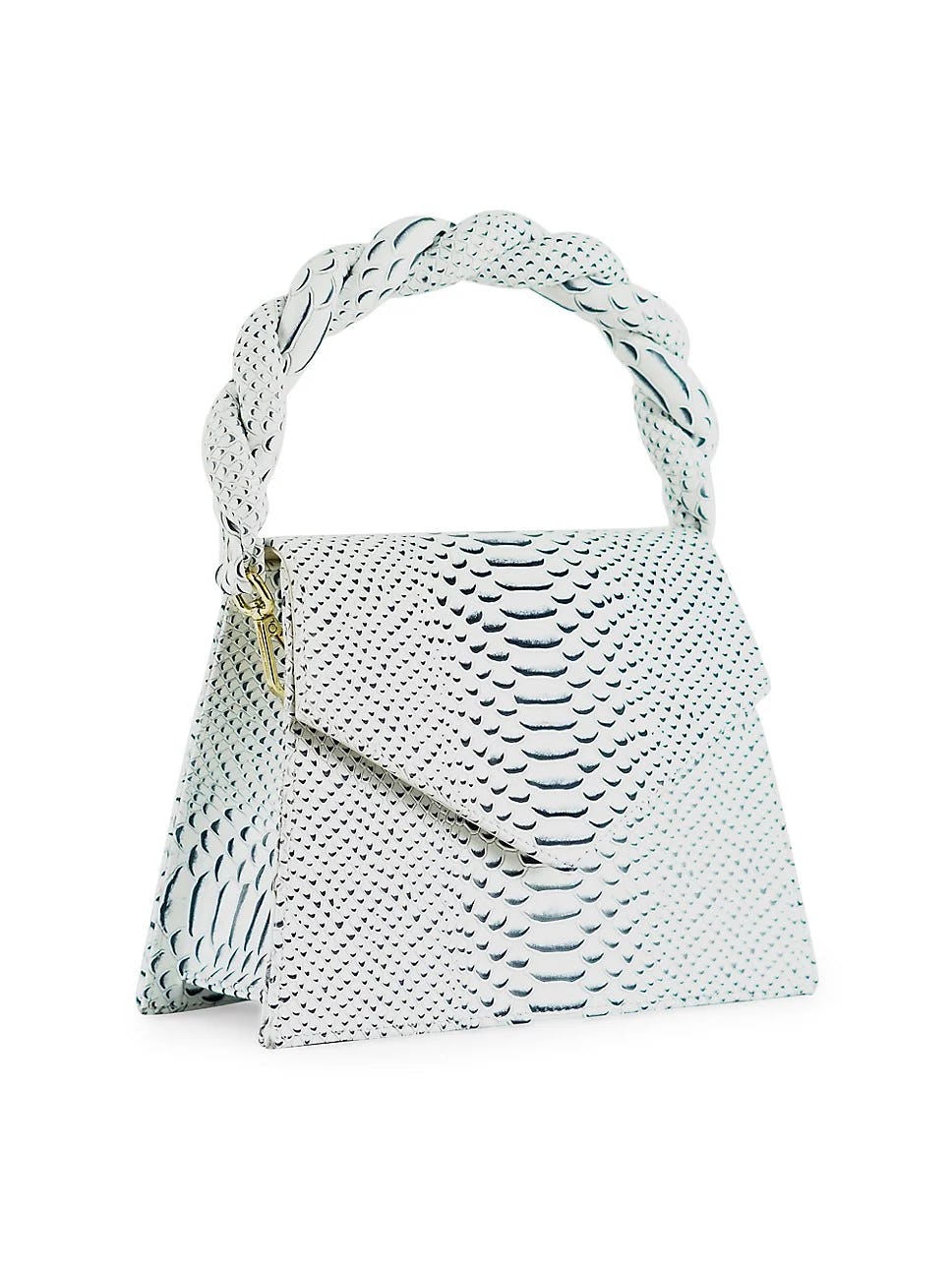 Anima Iris Zaza Grande Embossed Leather Top Handle Bag