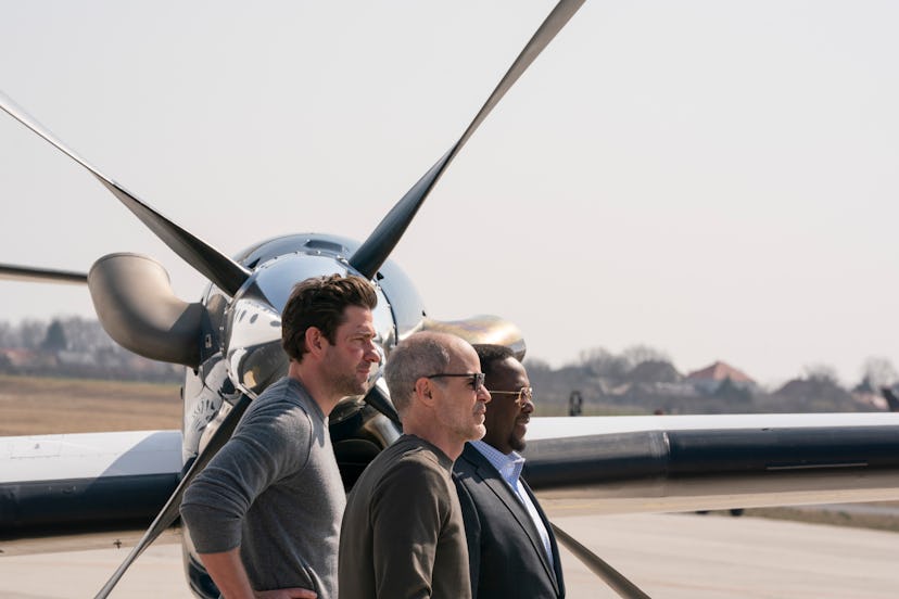 John Krasinski (Jack Ryan), Michael Kelly (Mike November), Wendell Pierce (James Greer) in ‘Tom Clan…