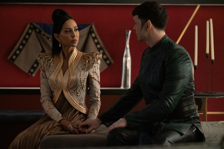 Gia Sandhu and Ethan Peck in 'Strange New Worlds'