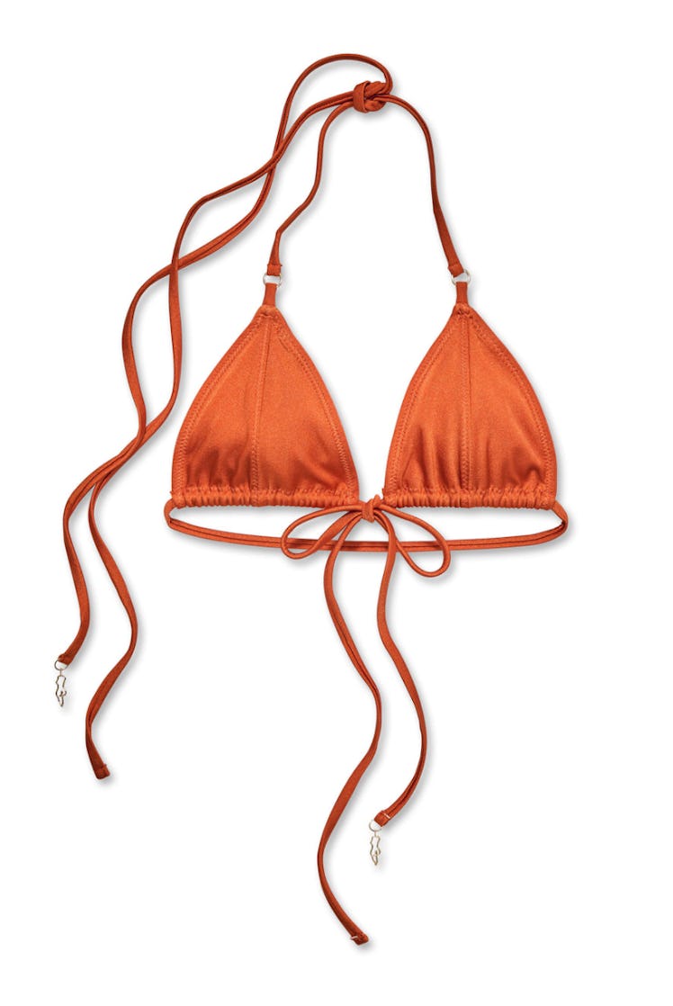 rust orange bikini top