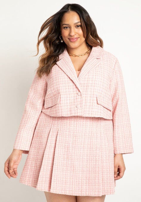 Cropped Tweed Blazer