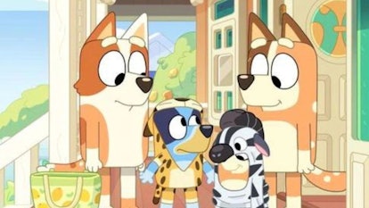 The Heeler family and their aunt in the 'Bluey' Season 3B episode 