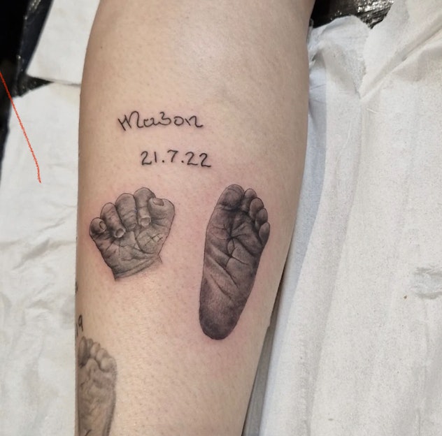 baby feet tattoo stencil