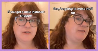 A woman on TikTok is going viral for her interaction with a seemingly oblivious male Instacart shopp...