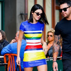 Kendall Jenner leaving a New York City restaurant in 2018. 