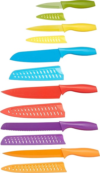  Amazon Basics Color-Coded Kitchen Knife Set (12 Pieces)