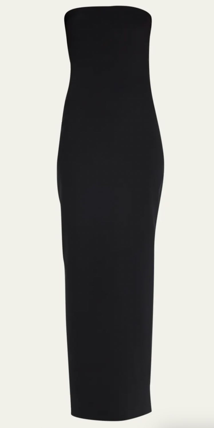 black body-con dress